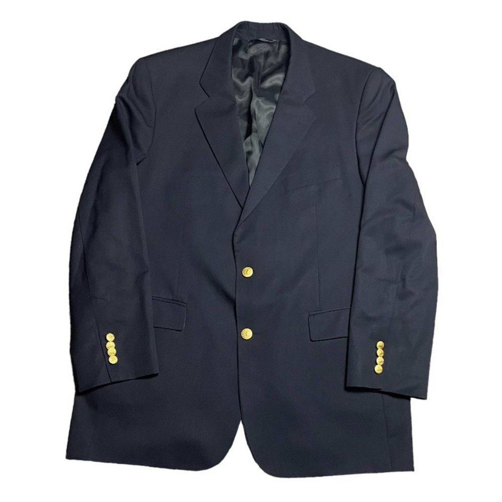 Brooks Brothers Classic Navy Two Button 100% Blazer 44L
